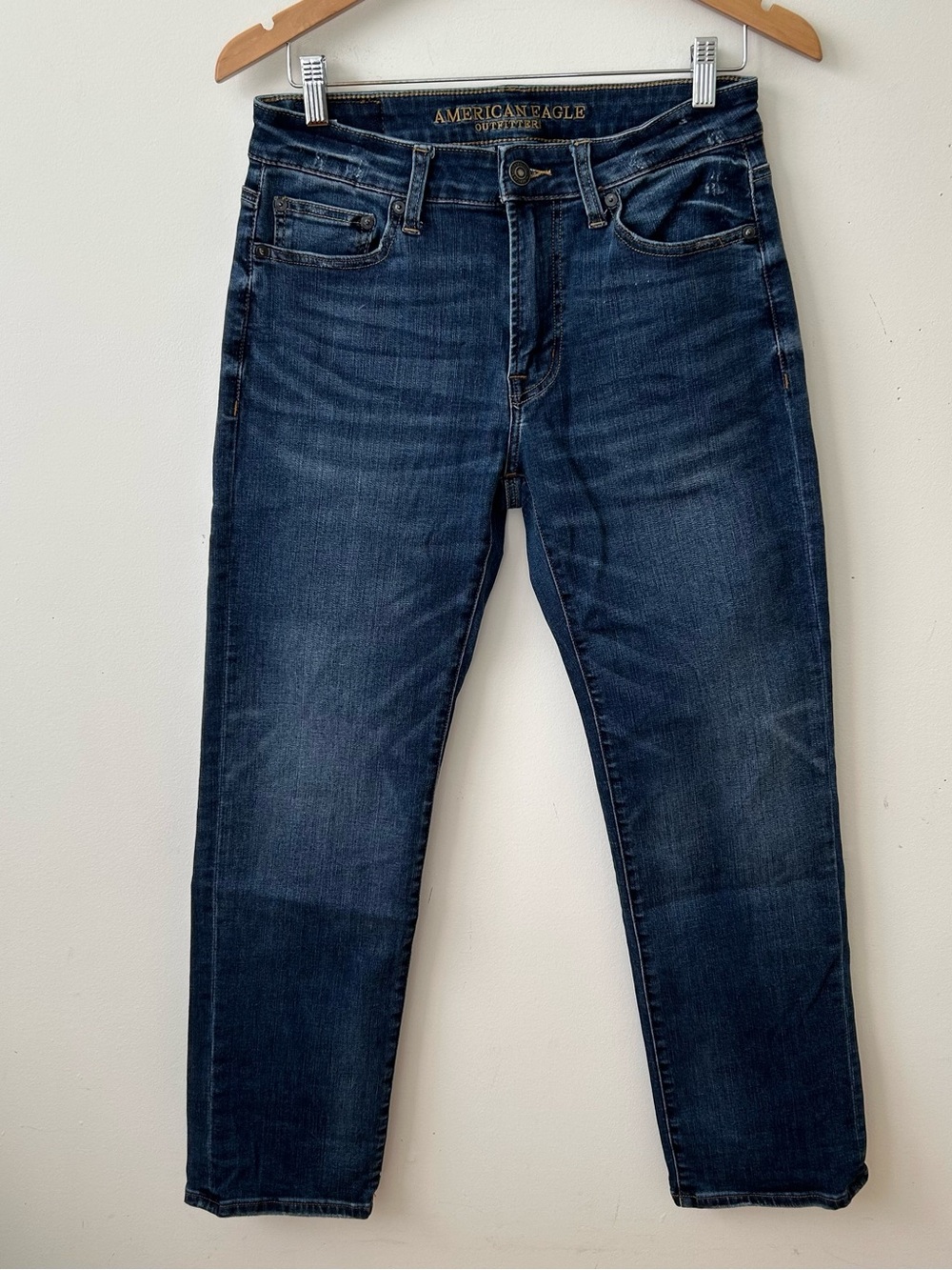 American Eagle Jeans Mens 30x30 Blue Original Straight Extreme Flex Dark Denim